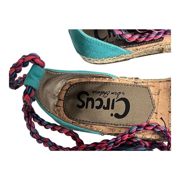 Circus Sam Edelman Lace Up Espadrille Flats Sandals Ballet Tropical 6 - Picture 2 of 10